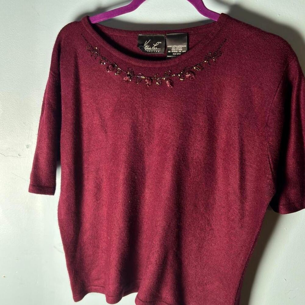 Kathy Women's Burgundy and Red Jumper